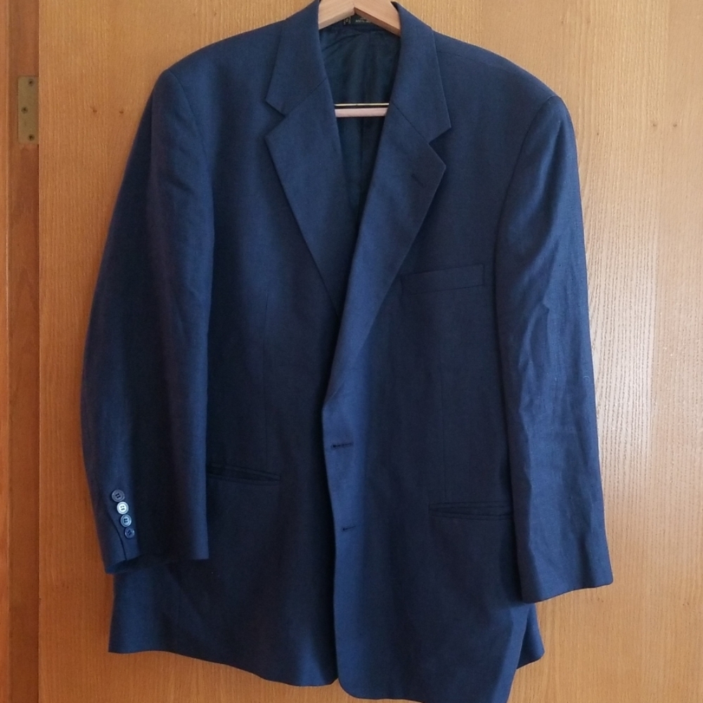 Corbin Dark Blue wool blazer 48R lovely GUC